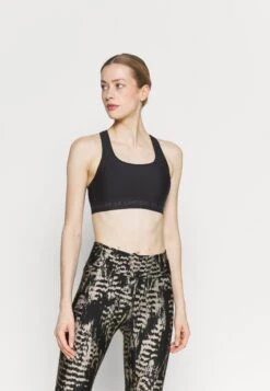 Under Armour Crossback Mid- Sport-Bh Met Medium Support - Black/Jet Gray