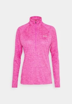 Under Armour Tech Zip Twist - Longsleeve - Rebel Pink/Pink Elixir/Silver -Under Armour Winkel 16539a8527b0497f80f557f962608517