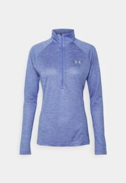 Under Armour Tech Zip Twist - Longsleeve - Baja Blue/White/Metallic Silver -Under Armour Winkel 1986a3e24a3d4c448a93e16617ccf101