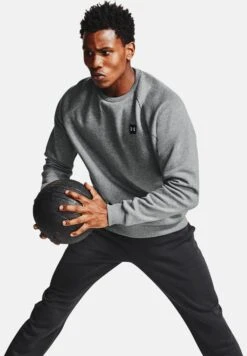 Under Armour Rival Crew - Sweater - Pitch Gray Light Heather