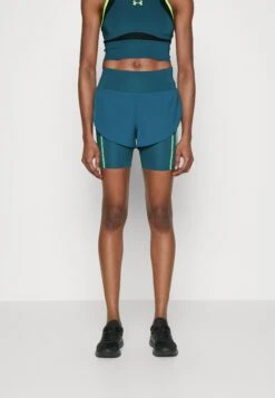Under Armour Ua Run Anywhere Short - Legging - Static Blue / Static Blue / Lime Surge