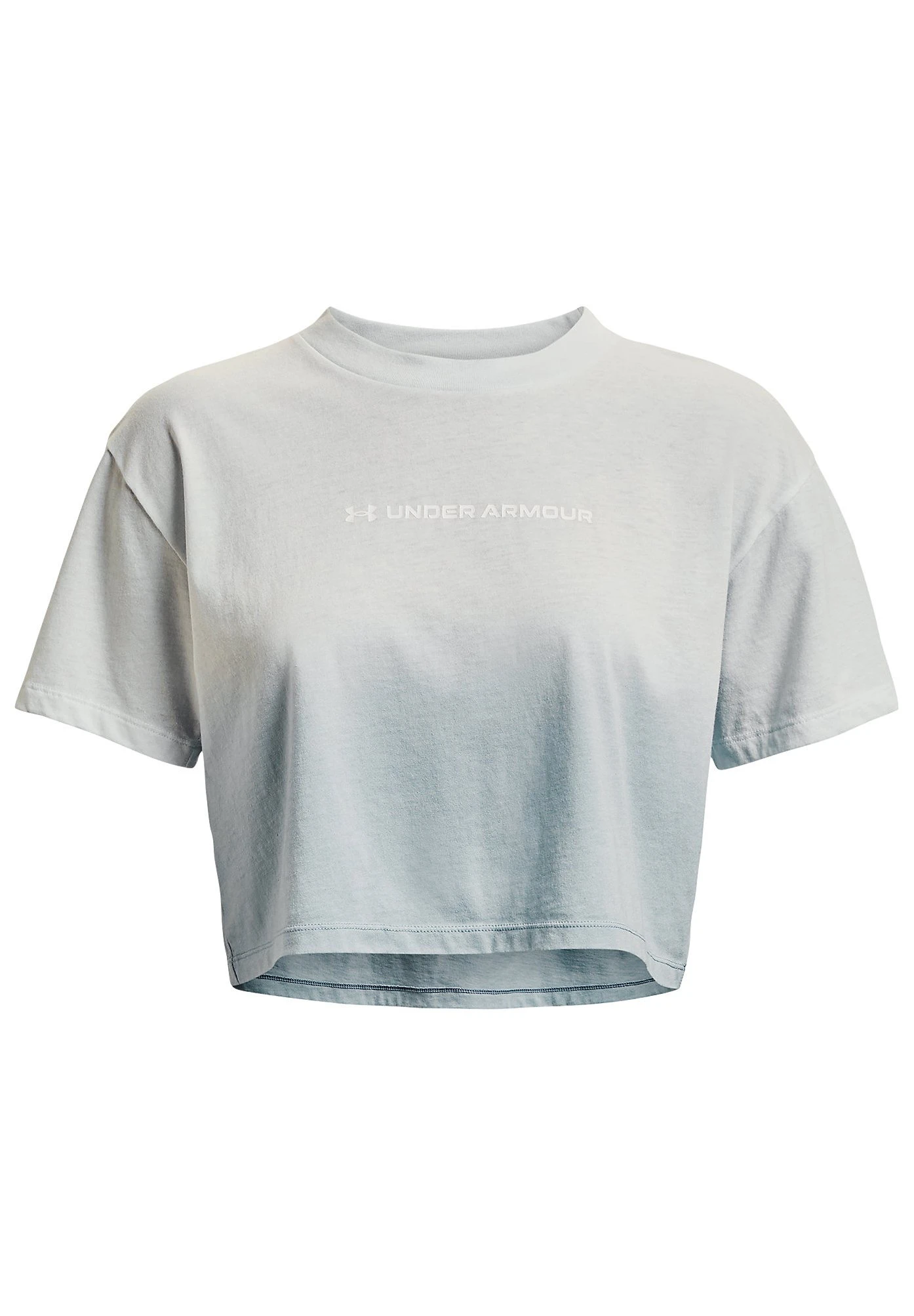 Under Armour Ua Branded Dip Dye Crop Ss - Sport T-Shirt - Gray Mist /White 3 Under Armour Ua Branded Dip Dye Crop Ss - Sport T-Shirt - Gray Mist /White - Afbeelding 3