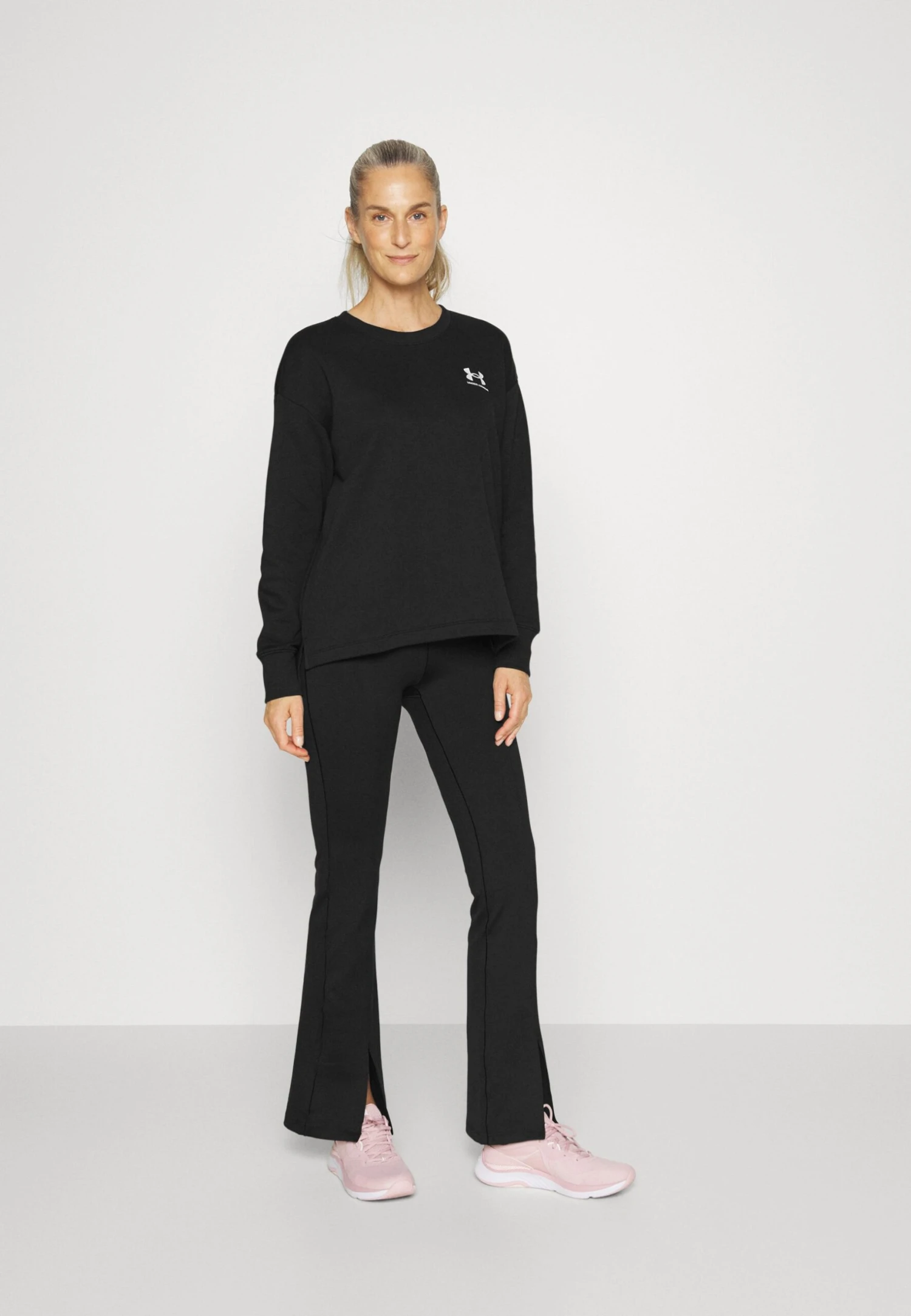 Under Armour Rival Crew - Sweater - Black /White 2 Under Armour Rival Crew - Sweater - Black /White - Afbeelding 2