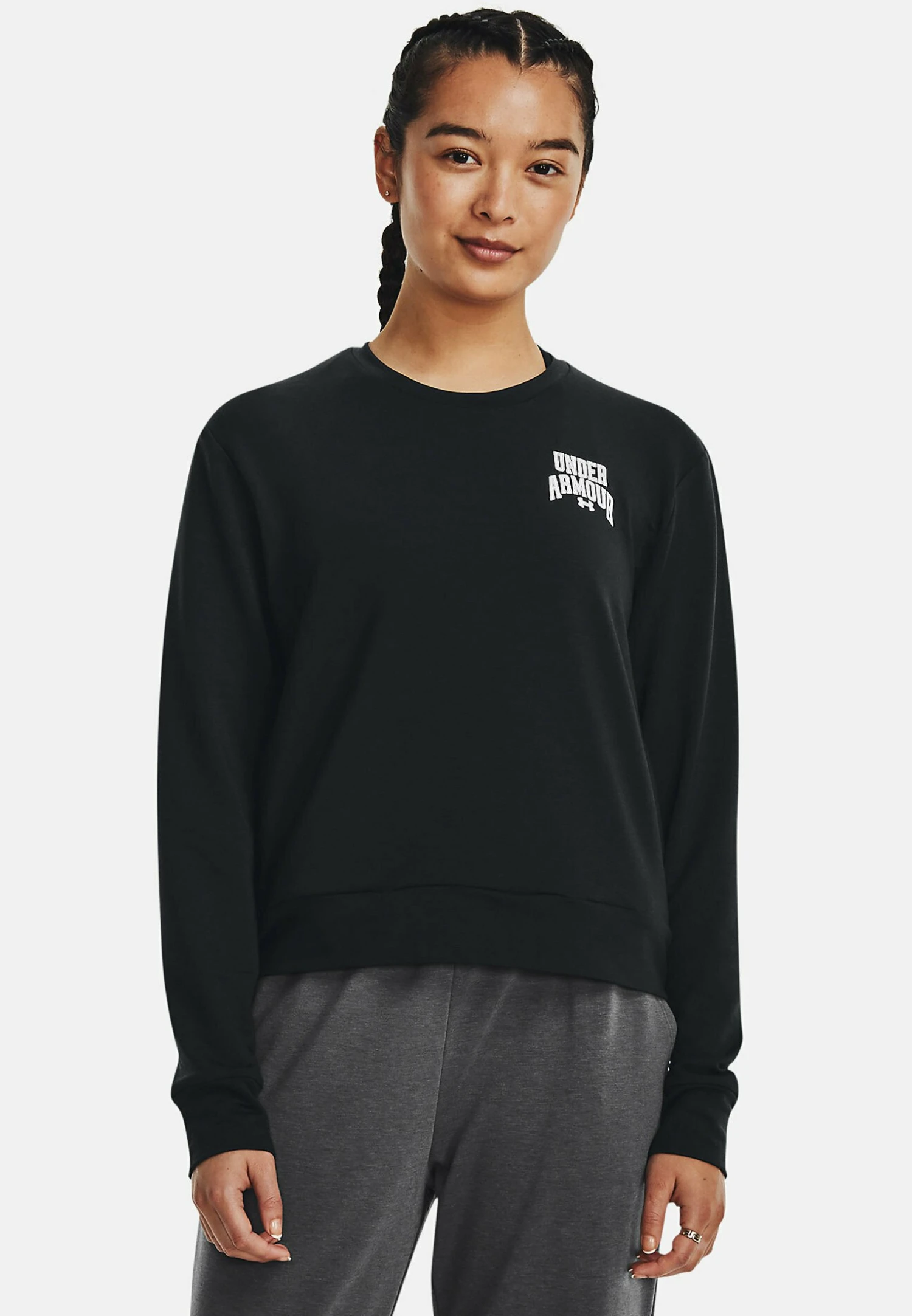 Under Armour Long-Sleeves Ua Rival Graphic Crew - Sweater - Black 3 Under Armour Long-Sleeves Ua Rival Graphic Crew - Sweater - Black - Afbeelding 3