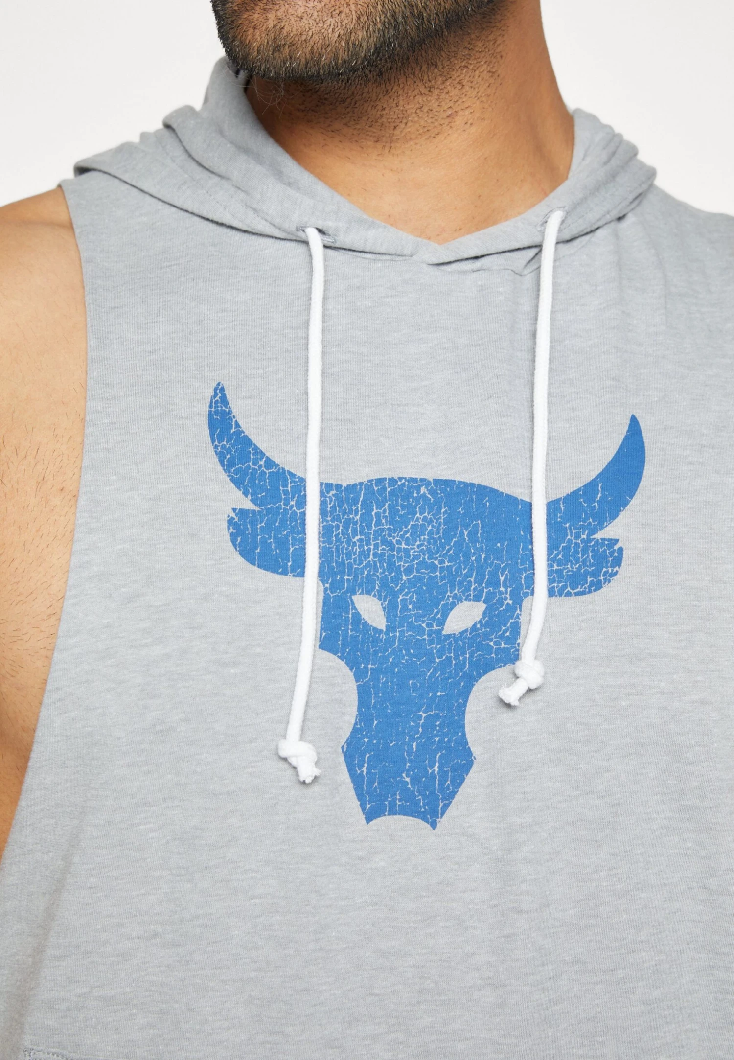 Under Armour Project Rock Bull - Top - Steel Light Heather/Blue Mirage 7 Under Armour Project Rock Bull - Top - Steel Light Heather/Blue Mirage - Afbeelding 7