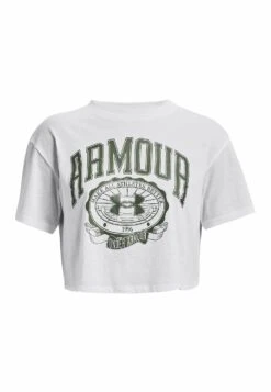 Under Armour Collegiate Crop - T-Shirt Print - White -Under Armour Winkel 501f1f8363ca4b15b4232615191132a7