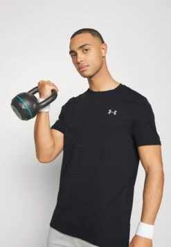 Under Armour Seamless Grid - Sport T-Shirt - Black/Mod Gray -Under Armour Winkel 7c52a4e5ed7b4c5dbcb9e7816d445d29
