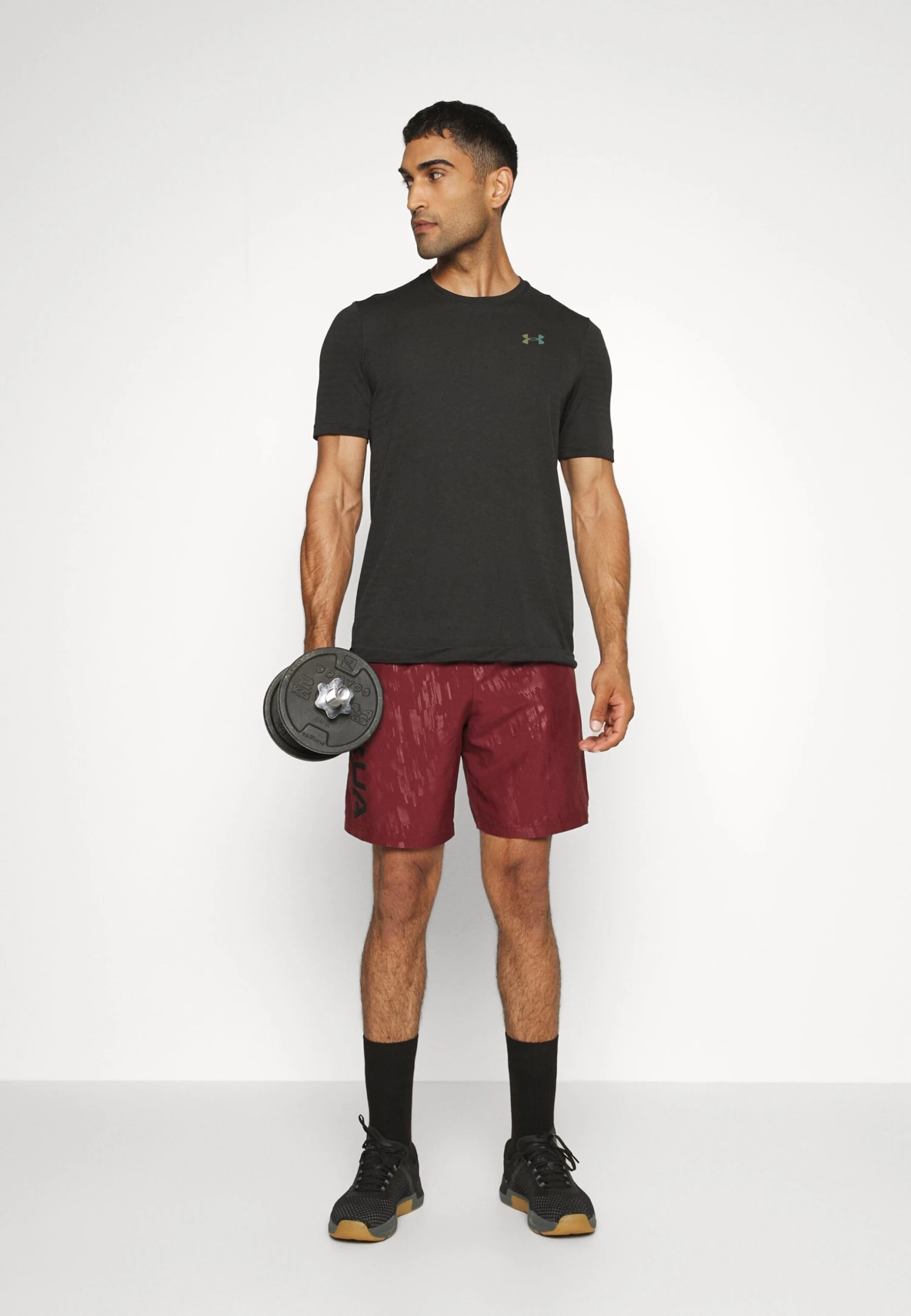 Under Armour Rush Seamless Geosport Ss - T-Shirt Basic - Black 2 Under Armour Rush Seamless Geosport Ss - T-Shirt Basic - Black - Afbeelding 2