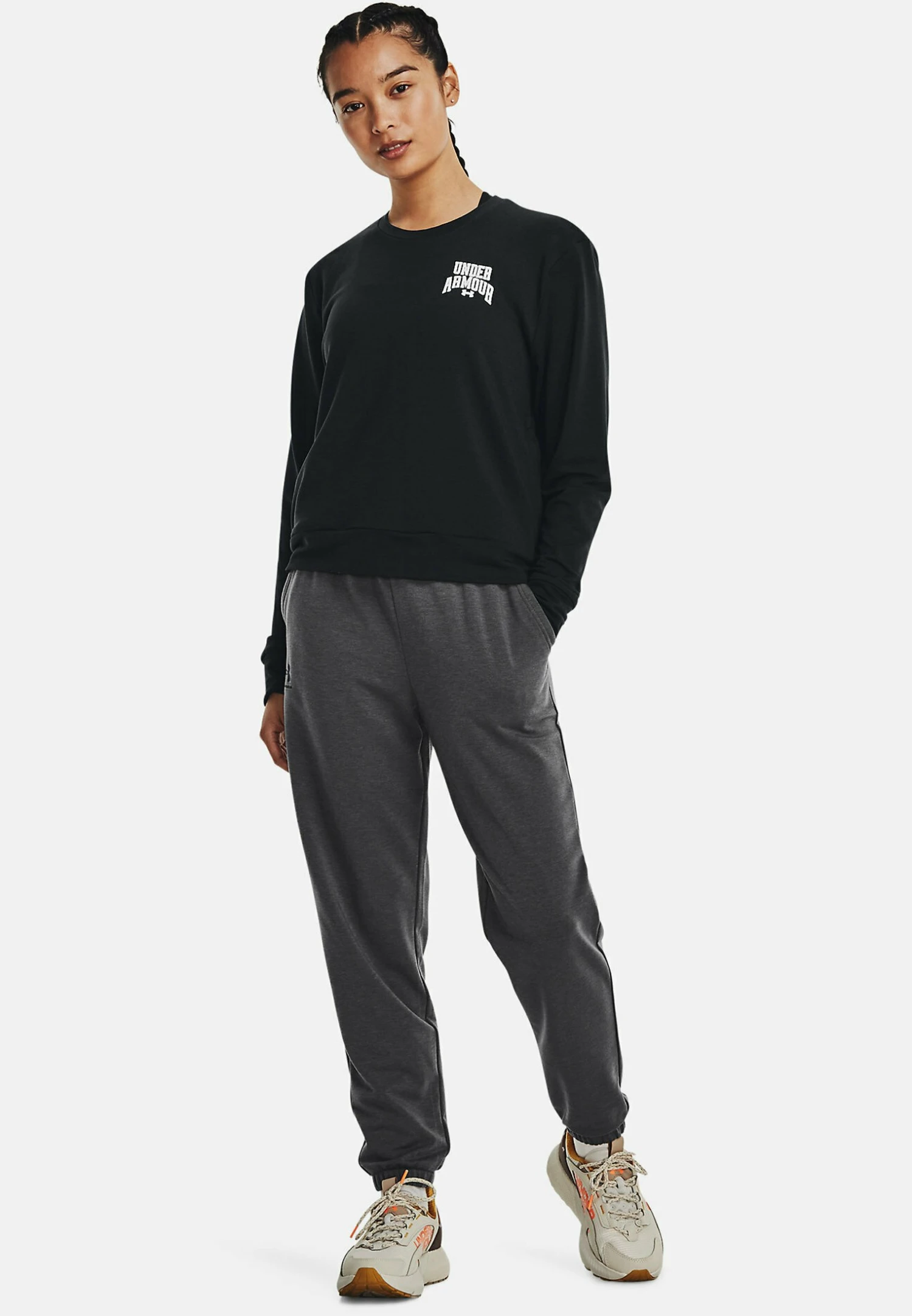 Under Armour Long-Sleeves Ua Rival Graphic Crew - Sweater - Black 2 Under Armour Long-Sleeves Ua Rival Graphic Crew - Sweater - Black - Afbeelding 2