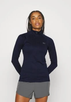 Under Armour Tech Zip Twist - Longsleeve - Midnight Navy / Cadet / Metallic Silver