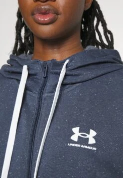 Under Armour Rival- Sweater Met Rits - Downpour Gray/White -Under Armour Winkel ad1b9b088fd749898e055b58256421f7