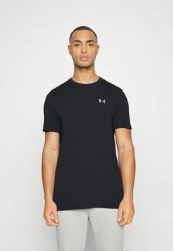 Under Armour Seamless Grid - Sport T-Shirt - Black/Mod Gray