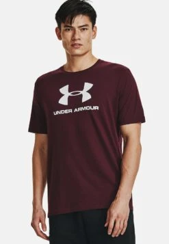 Under Armour Sportstyle Logo Ss-Blk - T-Shirt Print - Dark Maroon