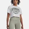 Under Armour Collegiate Crop - T-Shirt Print - White