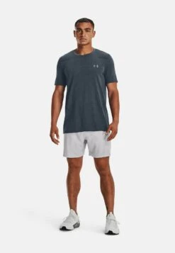 Under Armour Seamless Grid - Sport T-Shirt - Downpour Gray